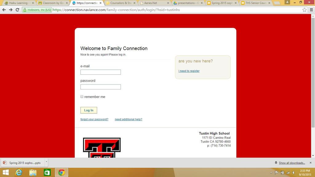 Family Connection Page Log In Sign