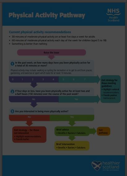 Physical Activity Pathway Audit Primary question: Is the Physical Activity Pathway being used by Health Care