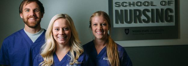 The Best and the Brightest Weber State has 983 students enrolled in the nursing program, with a 98% pass rate for the National Council Licensure Examination.