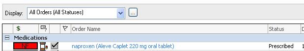 External Rx History Entries can be converted into prescriptions: Right click > Convert to Prescription A pill bottle icon will appear next to the medication Click