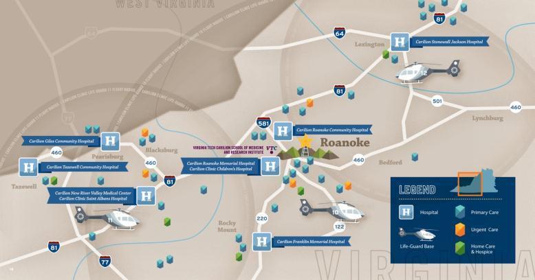 Carilion Clinic Integrated delivery system with multiple access points 3 Roadmap for