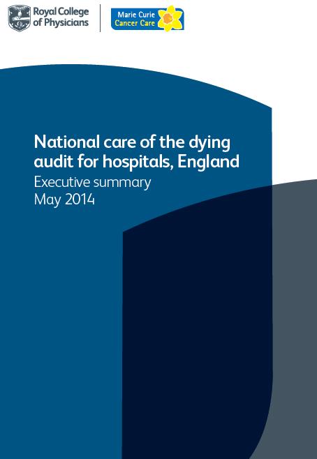 Context Criteria 2014 2016 Recognition of dying 87% 93% Of those recognised as dying, documented evidence of discussion with HCP about likely death Of those recognised as dying, documented evidence