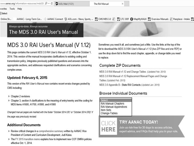 RAI User s Manual: THE authoritative resource for all official instructions & information Chapters: 1: Overview 2: Timing and scheduling of assessments 3: Item by item coding instructions 4: Care