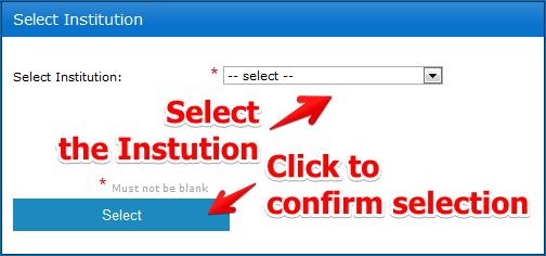 3.2 Accessing the epaf System After the PPP documents are accepted you will see a pop-up window to allow you to choose your current Institution from