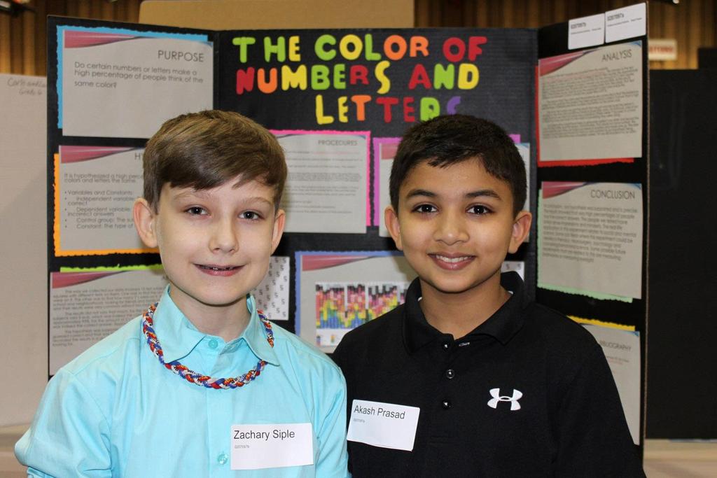 Zachary Siple & Akash Prasad, The Color of Numbers and Letters Honorable Mention, 7 th Grade Behavioral Science
