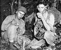 Navajo Code Talkers Native American marines who served as radio operators using a code based on their