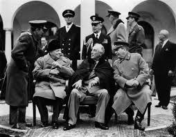 Yalta Conference Meeting between FDR, Churchill and Stalin in city in