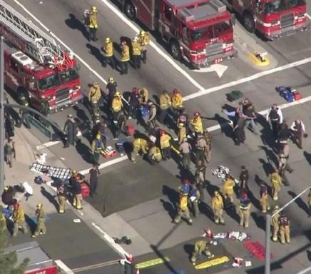 San Bernardino FD Operations Fire Department operations were limited to patient care The first medic on scene was a San Bernardino firefighter who responded as part of the SWAT team This firefighter