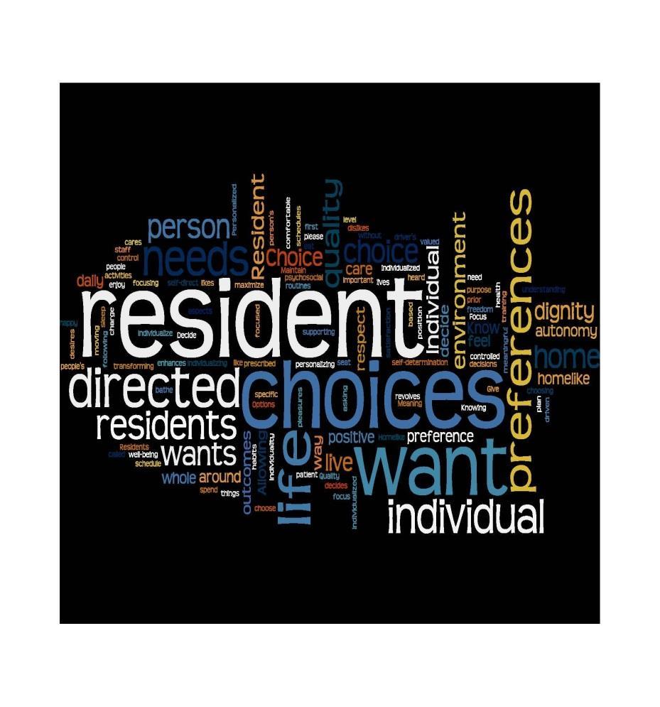 Our Vision of Resident and Family Centred Care The Resident s Voice is anchored in all behaviours and drive activities and decision making throughout our organization.