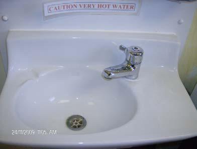 cleaned effectively and this can cause a potential risk of contamination The hand washing sink in the