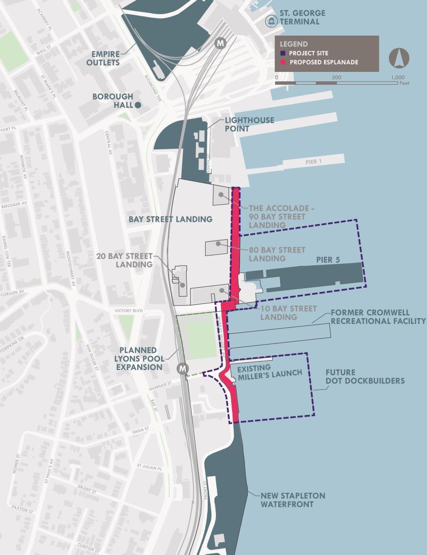 PROJECT BACKGROUND & OBJECTIVES The Tompkinsville Esplanade is part of an overall plan for improving public access along Staten Island s shoreline.
