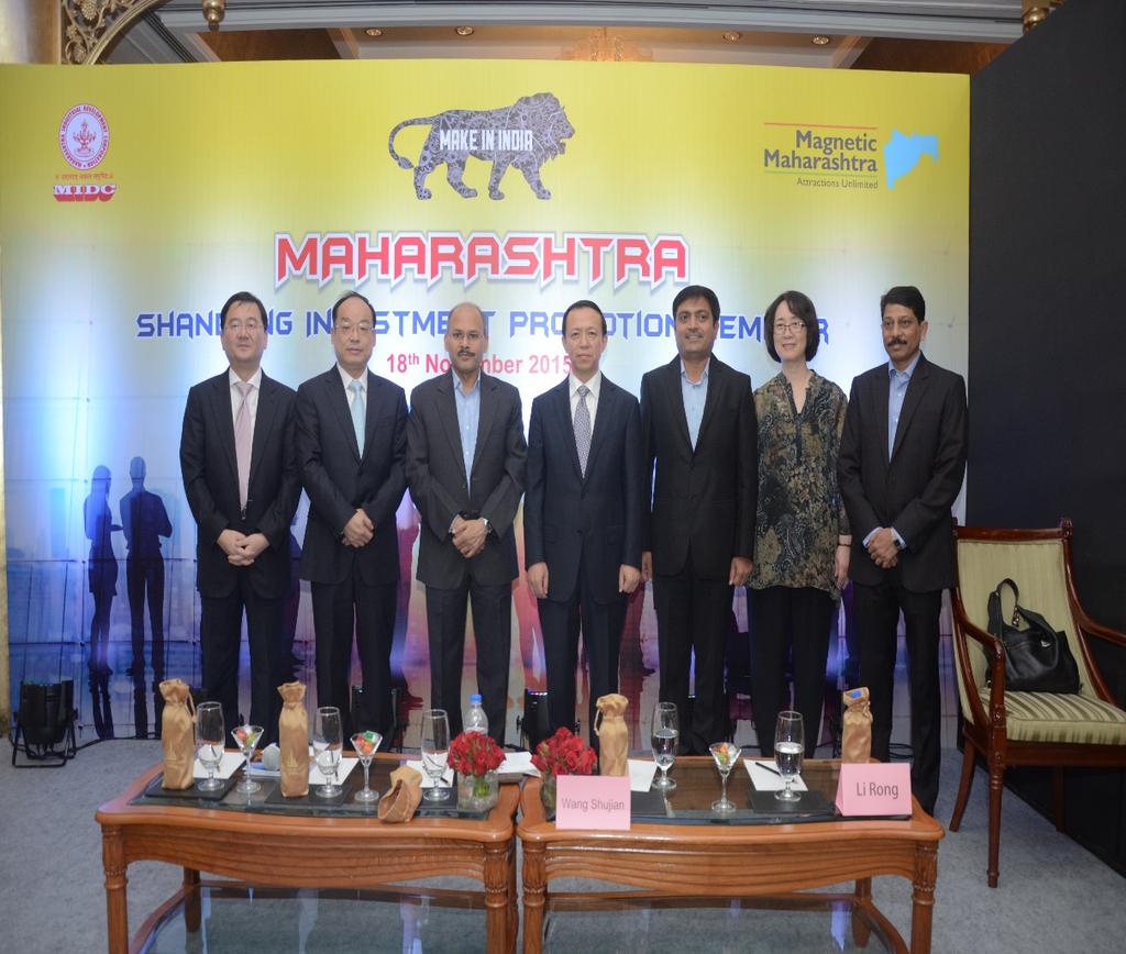 Maharashtra Updates: Investment Plans/ Initiatives / Events Maharashtra-Shandong Investment Promotion Seminar November 18, 2015 In order to explore the investment opportunities in Maharashtra, MIDC