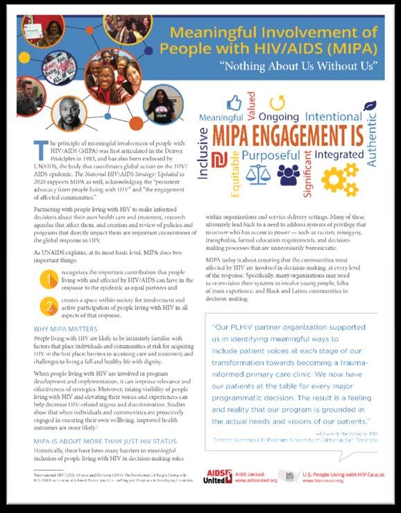 MIPA Meaningful Involvement
