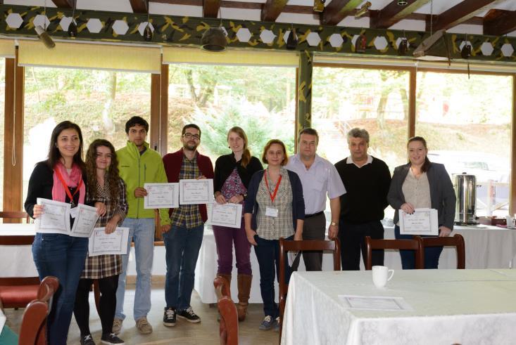 Gabriela Salamu Tatiana Tozar Best student contribution awards. The jury and the winners. ISCP 2014 was organized at Arsenal Park Hotel and Adventure Park.