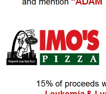 HELP CURE CANCER Order IMO S PIZZA