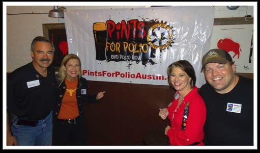 Projects: Pints for Polio $16,815 Held event to raise