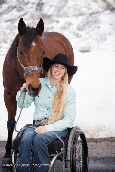 Eighteen months after that day, with a seatbelt on her saddle, she returned to competing in rodeo. She now competes in the Women's Professional Rodeo Association in the barrel racing.