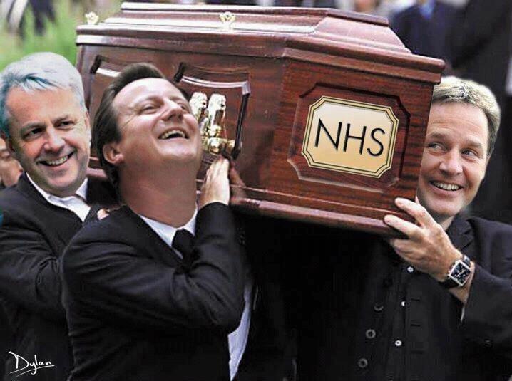 The NHS is safe in our hands In 2010, David Cameron promised the "NHS is safe in our hands"; that he would "cut the deficit not the NHS" and put an end to "top down reorganisation".