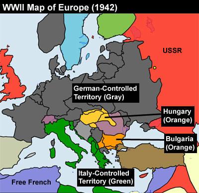 I. 1942: A Time of Peril and Allied Defeats A. In 1942, German armies occupied most of Europe and much of North Africa.