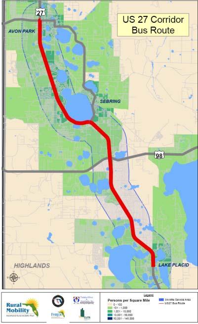 US 27 Corridor Network Avon Park to Lake Placid US