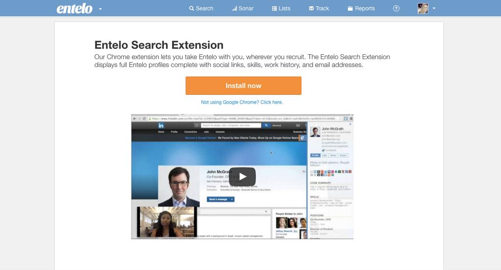 1 Download the Chrome extension Access rich Entelo data wherever