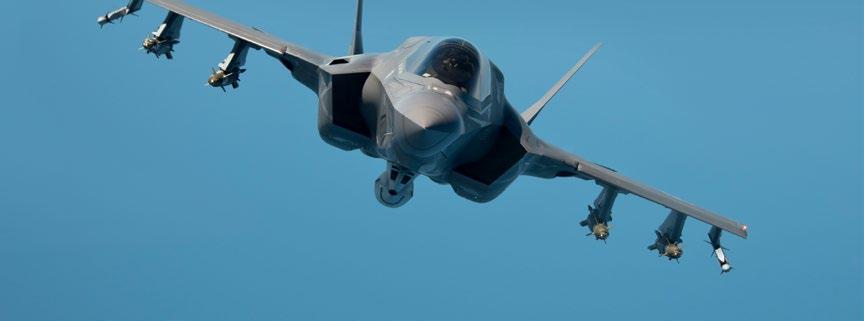 Together with the F-22 Raptor, the F-35 Lightning II is the only true fifth generation fighter aircraft, and it utilizes the latest technologies within advanced aerostructures, design, sensor