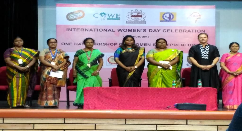 The Jeppiaar engineering college jointly organized Women Entrepreneurship Program on 8th March, 2017 with Centre for Entrepreneurship development (CED) Anna university, at Vevekananda auditorium,