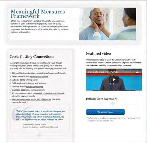 Meaningful Measures Website Go to: https://www.cms.