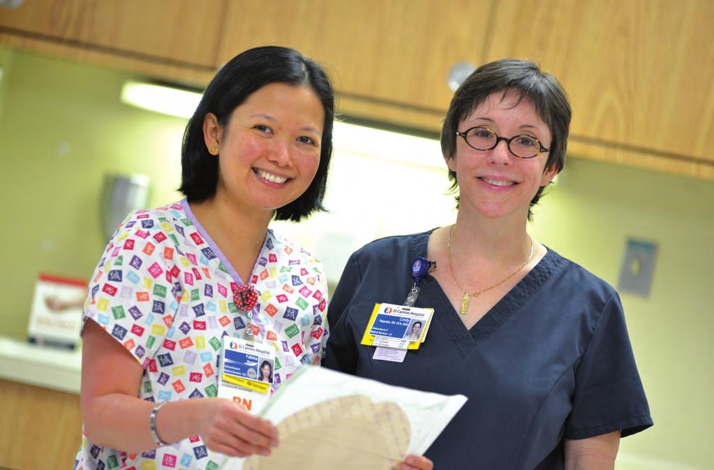 EMPIRICAL QUALITY OUTCOMES Fatima Mendoza, RN, and Cindy Ragsdale, RN, medical/surgical and Orthopedic Pavilion, take special care to prevent pressure ulcers on their patients.