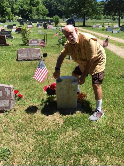 Volunteer Mstr. Sgt. Ret. Tom Pashos cleans a veteran gravestone in the East Cooper Cemetery. Quote of the Month Differing Perspectives of General U.S. Grant: Grant is a butcher and not fit to be at the head of an army.