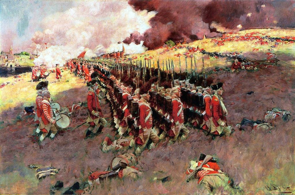 Battle of Bunker Hill (June 17, 1775) Don t shoot til you see the whites of their eyes Colonials construct heavy fortifications overnight. British invade in the morning.