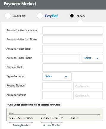 Expanded Payment Options E-check PayPal