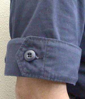 ODU Sleeve Roll Sleeves may be worn down with cuffs buttoned (or) with sleeves neatly rolled.