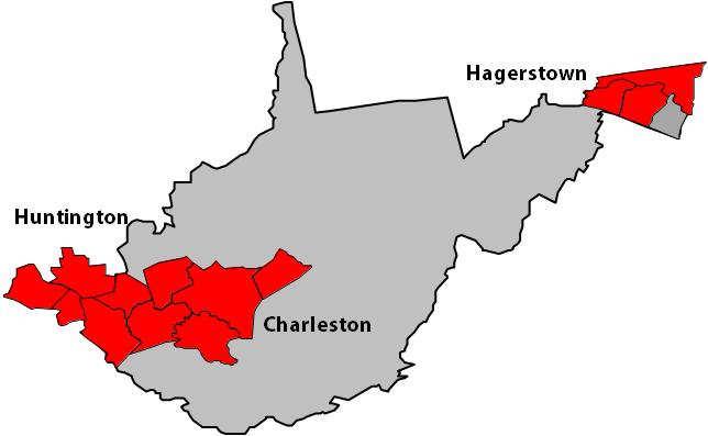 West Virginia City Rankings Ranking from data collected January 2, 2009 December 30, 2009 Hagerstown Charleston Huntington STATE 261,198 303,950 284,026 Overall Rank 2009 168 182 186 50 2008 147 178