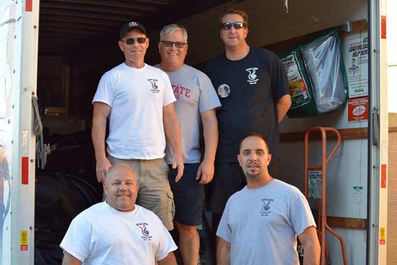 HELPING HANDS BAND DADS Help load truck Move water wagons Ladders