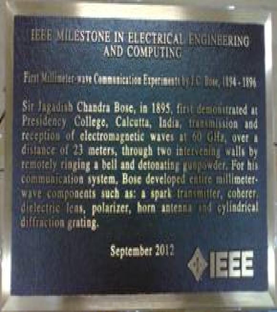 IEEE Milestone Plaque for Sir