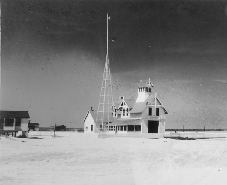 1884: North Beach Life-Saving Station commissioned. Located approximately 10 miles south of Ocean City. The building no longer exists.