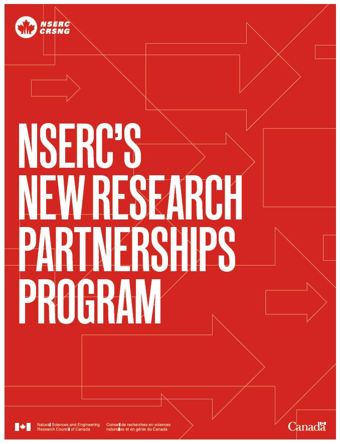 Research Partnership Program The proposed structure, parameters and features available on NSERC s web page: http://www.nserccrsng.gc.