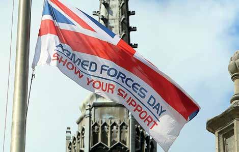 Armed Forces Day flag being raised by the City of London.