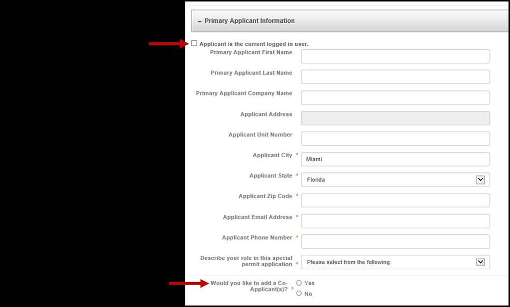 Step 3: Enter your Primary Applicant information.