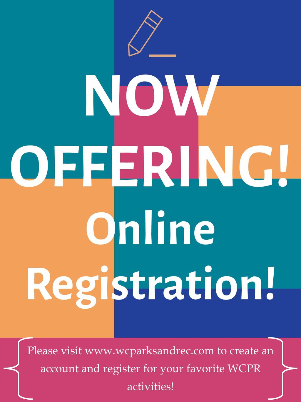 Online Registration Codes will be listed with ALL activities that require