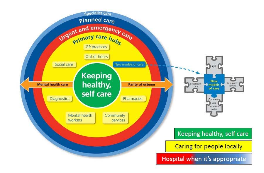 Much of the work already started in North Tyneside is addressing the key priorities of the national planning guidance, the NHS Five Year Forward View, published in October 2014 and the Forward View
