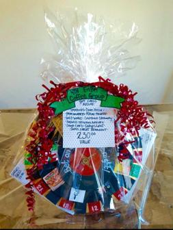 The 4th Engineers coffee group donated a gift basket to the "Viva Las Carson" fundraising event put on by the Mountain Post Spouses club on Fort Carson.