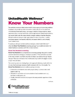 Know Your Numbers Screening Know Your Numbers supports