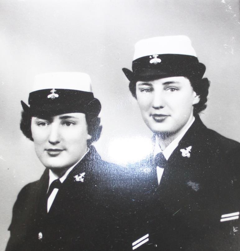 Joann served four years and her sister, Joyce, served four years of active