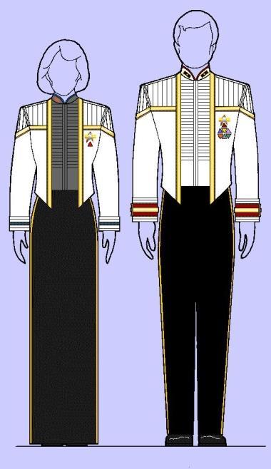 Figure 4 shows the current STAR TREK: INSURRECTION Dress version both male and female variations.