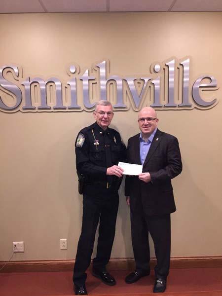The Smithville Charitable Foundation has donated $1,100.00 to the Ellettsville Police Department. This generous donation will allow the purchase of two new body worn cameras for its officers.