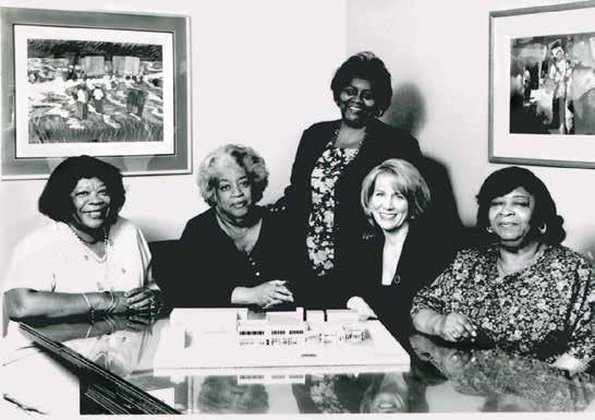 History of HRHCare From Left to Right: Willie Mae Jackson, Pearl Woods, Rev. Jeannette Phillips, Anne Kauffman Nolon, Mary Woods.