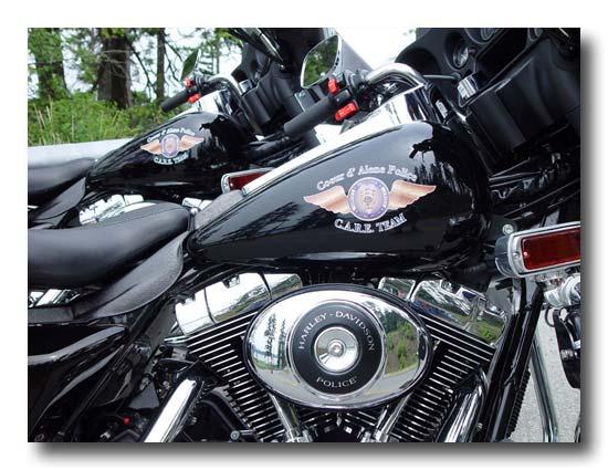 C.A.R.E. Special Patrol Units Motorcycle Patrol Program New Program in 2004 with two Harley Davidson Motorcycles.