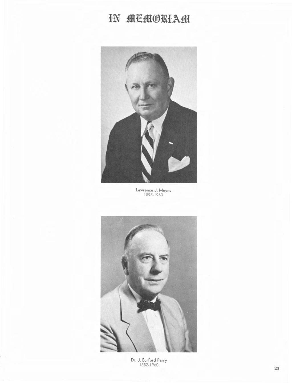 Lawrence J. Meyns 1895-1960 Dr.
